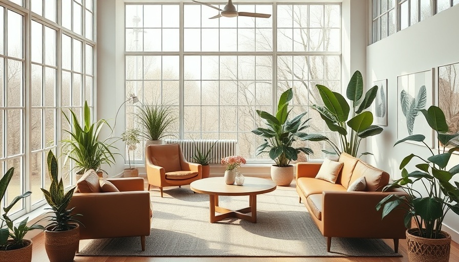 Timeless style home decor with modern furniture and indoor plants.