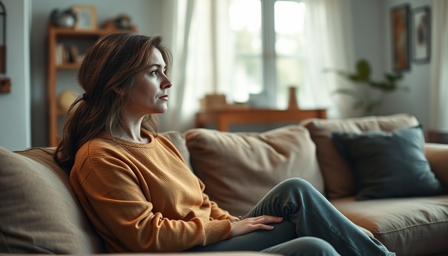 Pensive woman contemplating loneliness in marriages, sitting in a cozy living room.