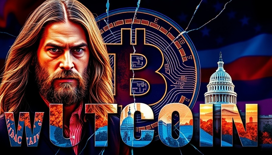 Collage of Trump and Bitcoin with bold text about crypto.