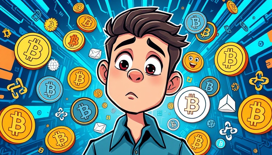 Crypto tax warning illustration with logos and tax symbols.