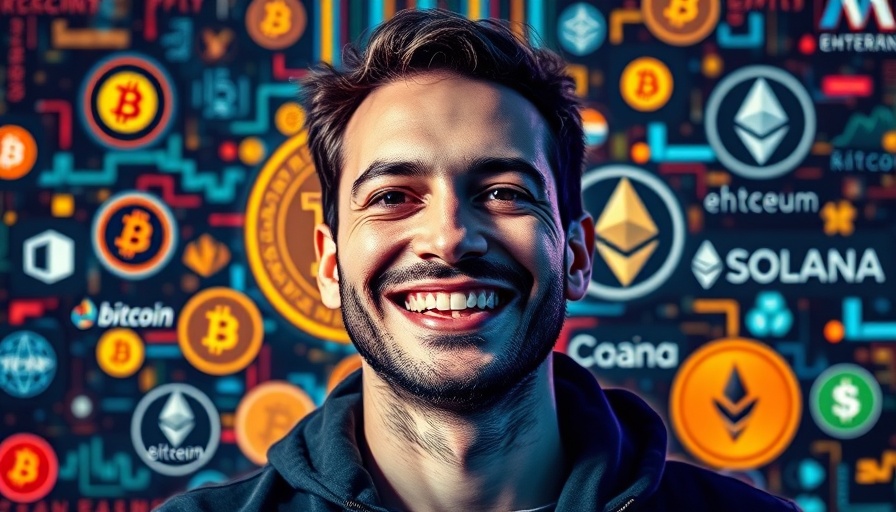 Bitcoin price optimism with crypto logos and bold text.