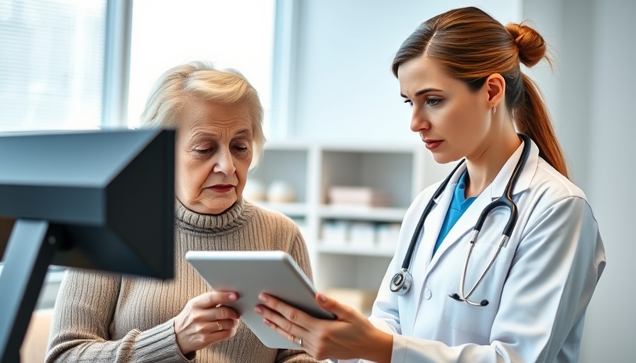 Doctor discussing medical results with elderly woman in office, highlighting Medical Misdiagnosis Awareness.