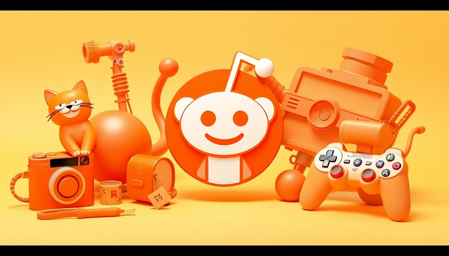 Colorful Reddit-themed 3D objects highlighting SEO tactics in 2025.
