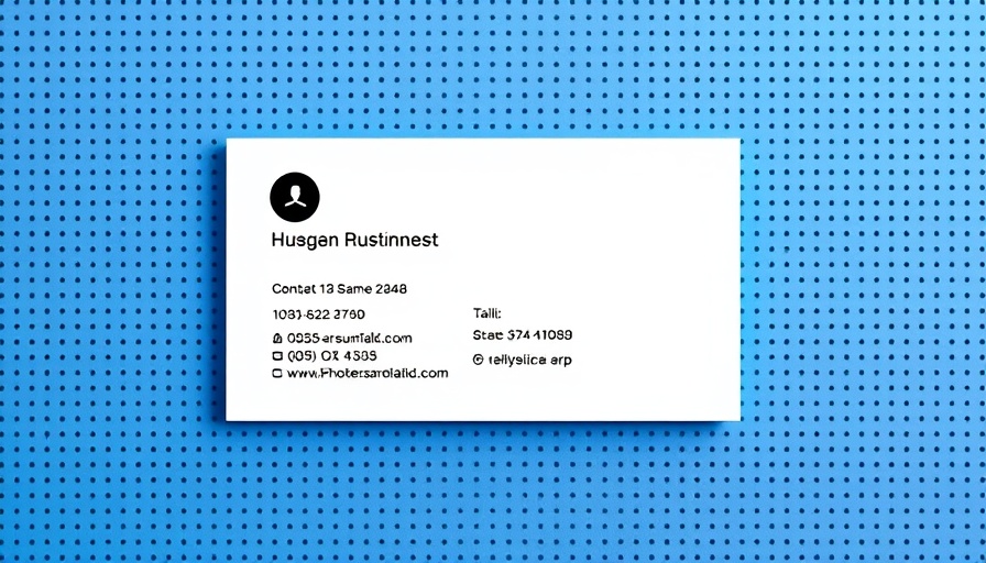 Digital business card with minimalist design for email marketing tactics.