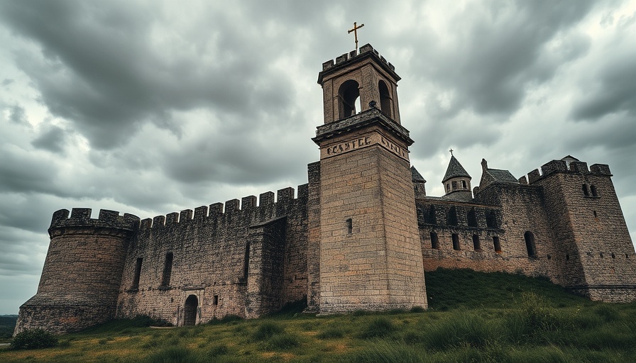 Haunted places in Cape Town, ancient stone fortress with bell tower.