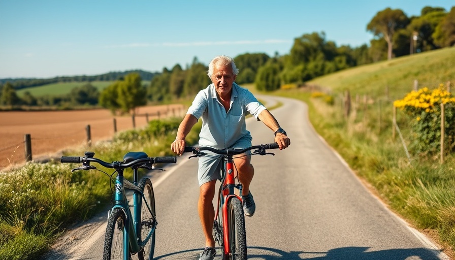 Mature couple biking outdoors, illustrating cost-effective Behavioral Activation for depression.