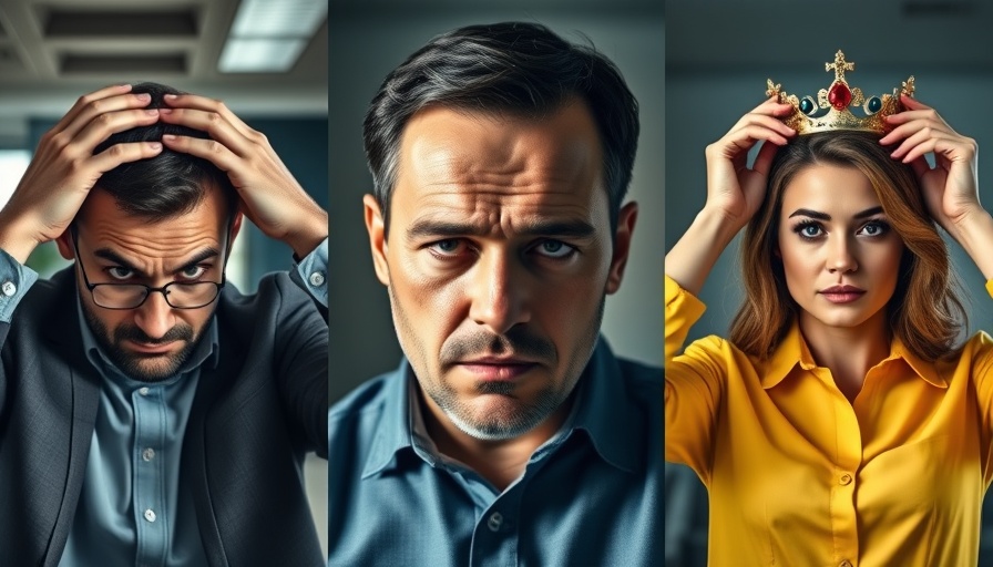 ENTJ Dark Side: stressed, serious, and confident individuals triptych.