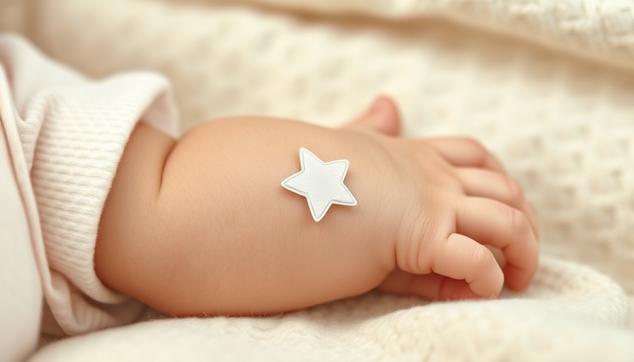 Baby's arm with star bandage depicting vaccine enthusiasm.