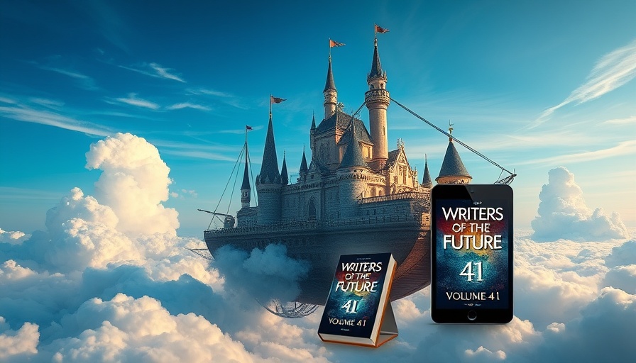 Audiobook of Writers of the Future Volume 41 cover with fantasy ship in sky