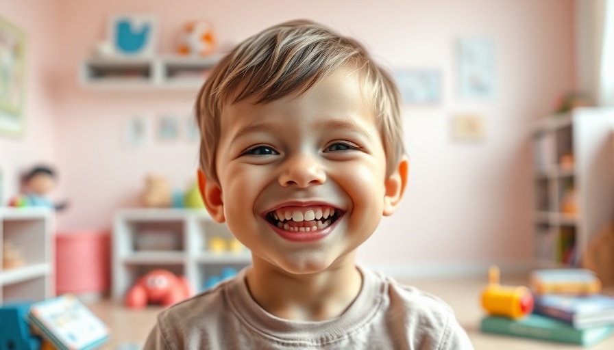 Smiling child showcasing healthy teeth, highlighting oral health benefits.