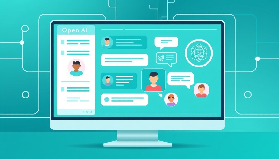 Digital interface depicting chatbot interaction on laptop screen