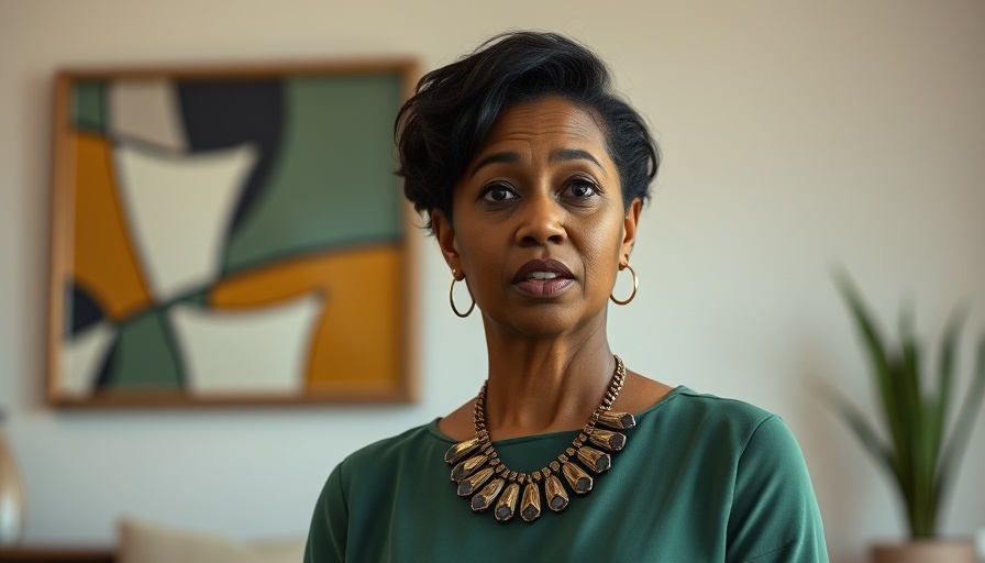 Confident woman discussing emotional luggage after divorce.