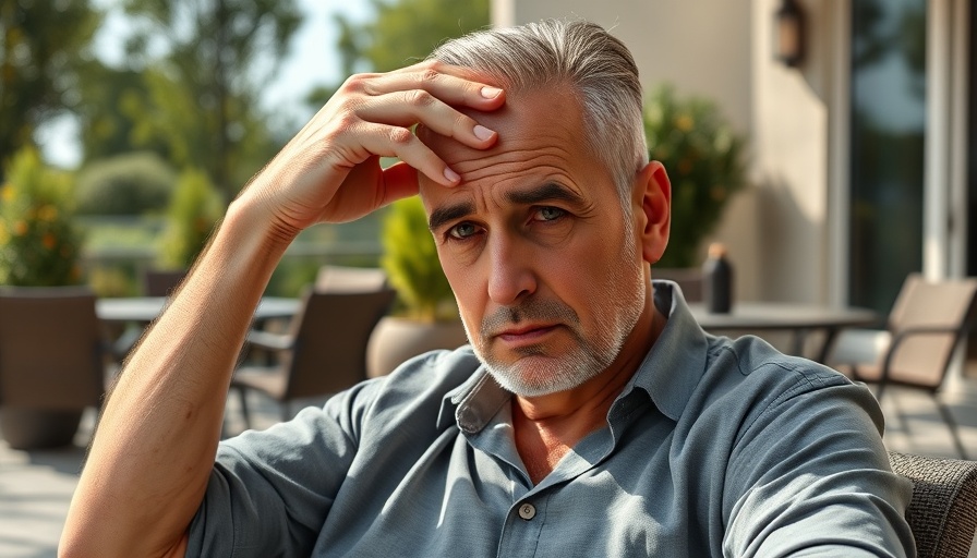 Concerned man outdoors reflecting on tariffs on Bitcoin.