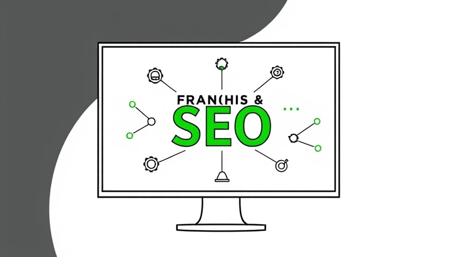 Minimalistic graphic depicting SEO for franchises growth