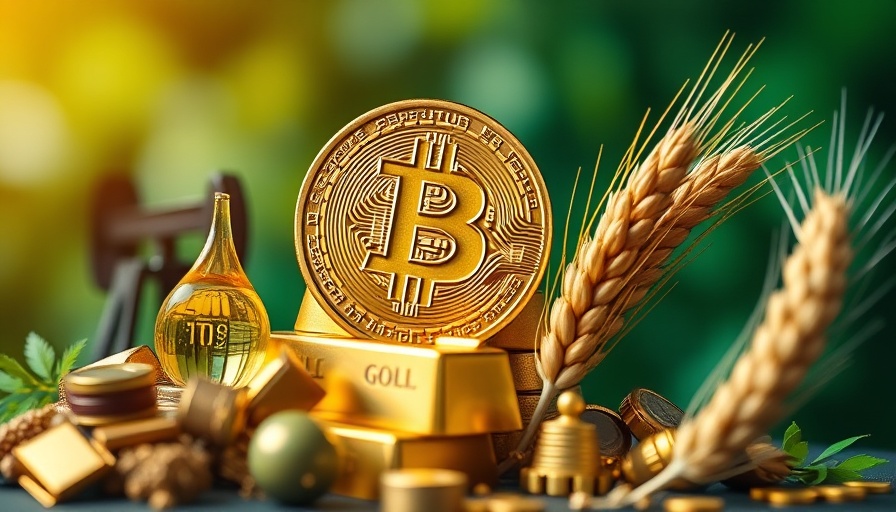 Bitcoin and gold standard symbols representing economic trading.