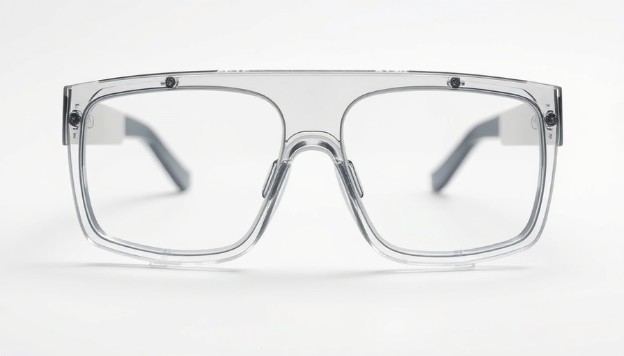 Transparent augmented reality glasses modern design for marketing