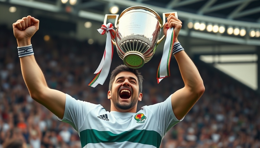 South African rugby player celebrates Champions Cup victory.