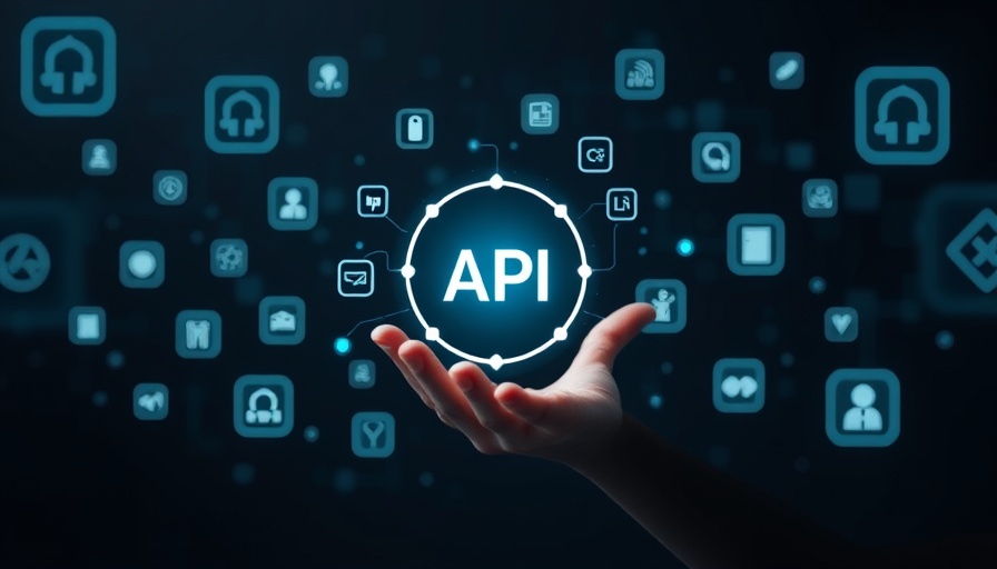 Futuristic display of API testing best practices with glowing icons.