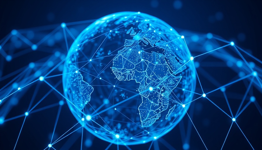 AI impact on organic traffic represented by digital network.