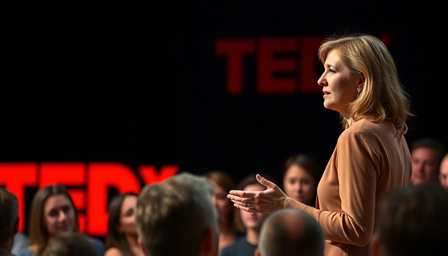 Preserve your vision: Woman speaking at TEDx about screen clarity.