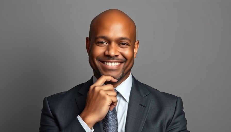 Man in suit smiling confidently, related to Good Dad Act legislation.