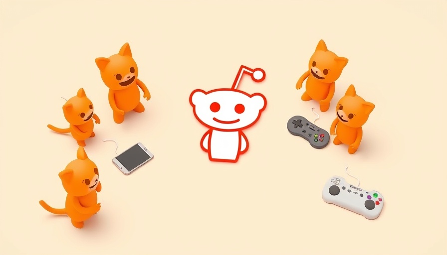 Playful Reddit-themed cartoon with orange figurines illustrating local business strategies.