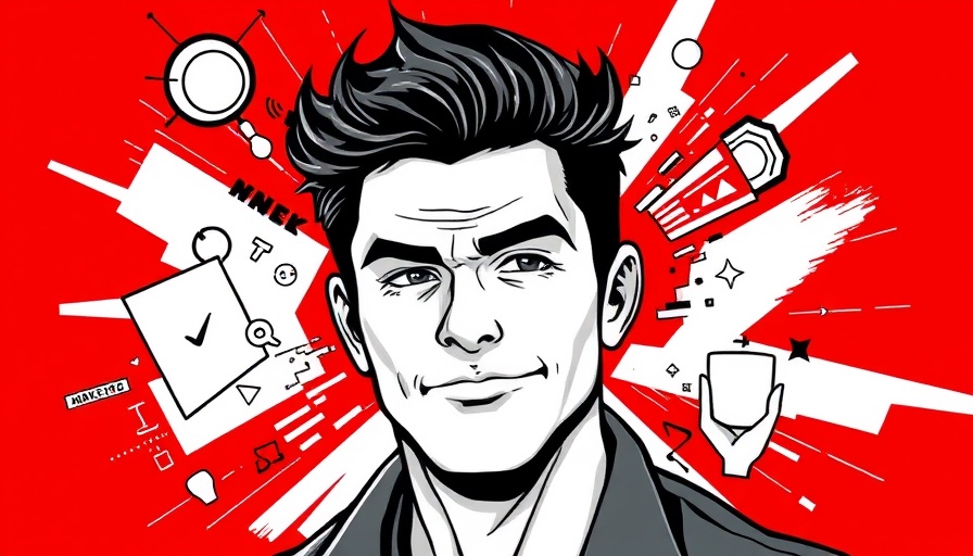 Vertical-Specific SEO Strategy marketing portrait, bold graphic background.