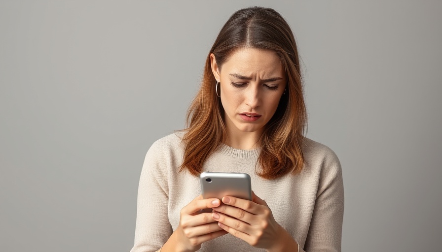 Woman frustrated with mobile phone, highlighting mobile user experience optimization challenges.