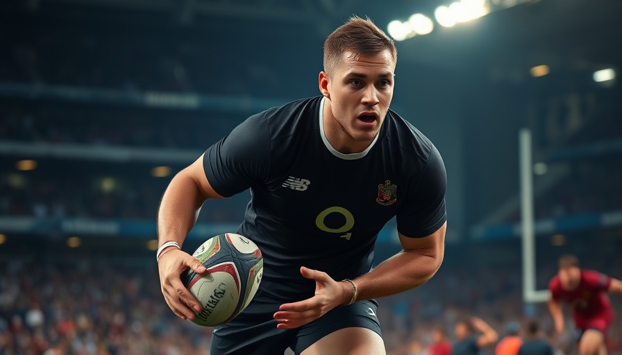 Venter's Six-Week Suspension: Rugby player focused during a match under stadium lights.