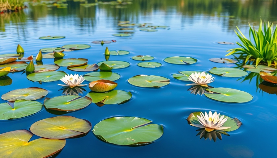 Serene pond with lily pads during New York Insight Community Meditation Gathering.
