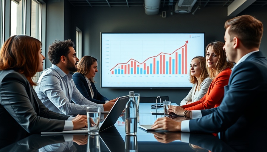 Meeting on customer service strategies for business growth in modern office