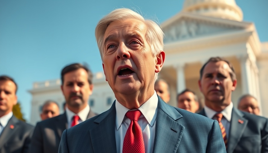 Elderly male discussing Trump's tariff strategies outdoors.