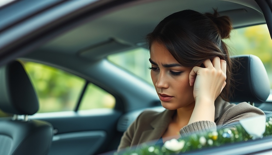 Stressed woman driving in a car, South Africa travel destinations.