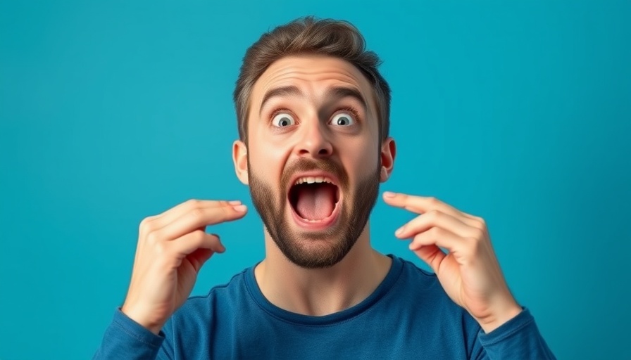Surprised man reacting to Firebase Studio for App Development news.