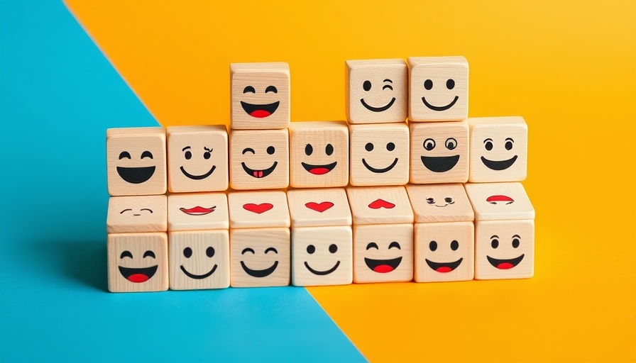 Customer Loyalty Strategies: emoticon blocks on vibrant background.
