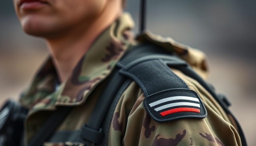 NATO outreach illustrated by soldier in camouflage outdoors.