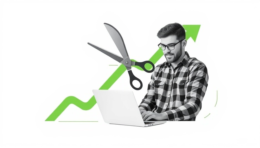 Abstract marketing budget allocation concept with scissors and arrow