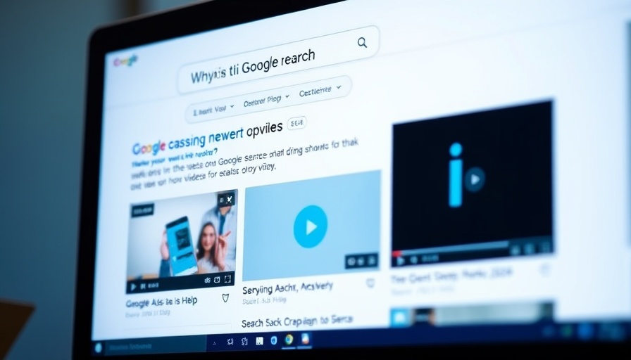 Google search results displaying video assets in Google Ads search campaigns.