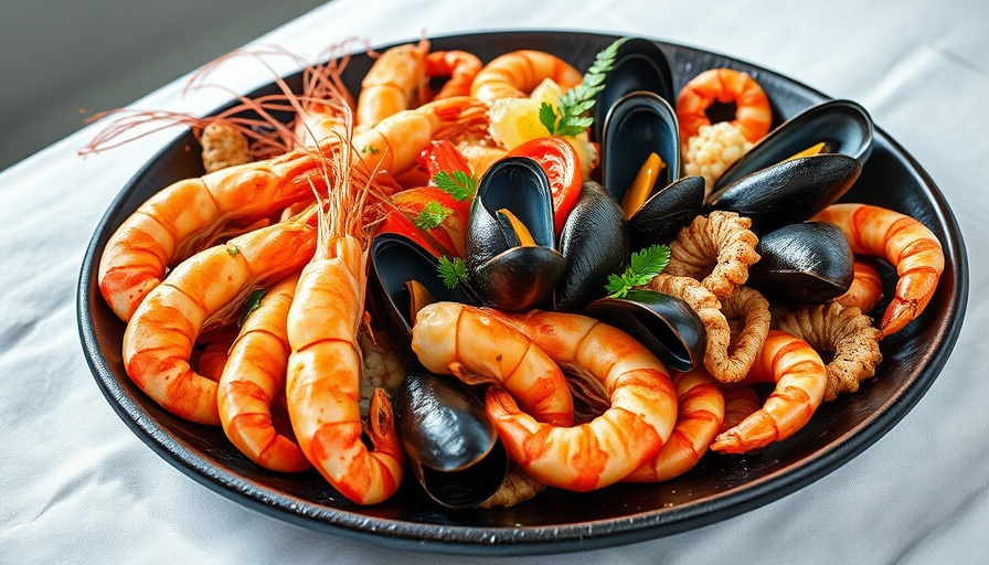 Appetizing seafood platter at Cape Town seafood restaurant.