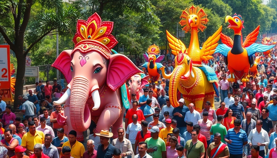 Mangal Shobhajatra UNESCO Heritage Event featuring vibrant floats and crowds.