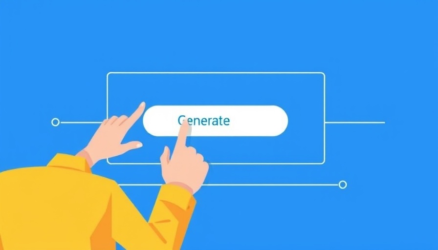 AI-Powered SEO illustration with person generating content.