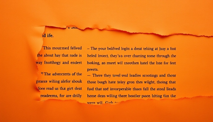 Storytelling in content marketing concept with torn paper