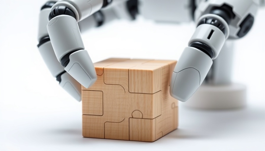 Robotic hand assembling puzzle, Robotics AI Funding imagery