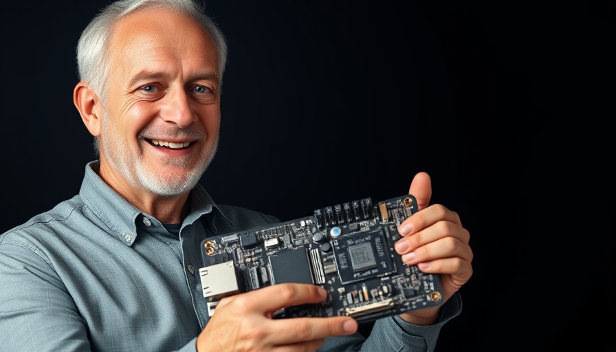 Man holding Nvidia chip in dark setting, highlighting chip exports license.
