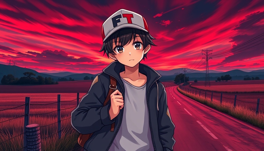 Anime-inspired character in vibrant red landscape for Jaey Price mixtape release.