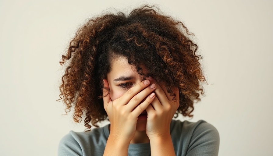 Stressed woman covering face in minimalist setting, Triggers Based On Zodiac Sign.
