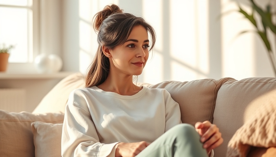Woman listening attentively in cozy setting for mental health.
