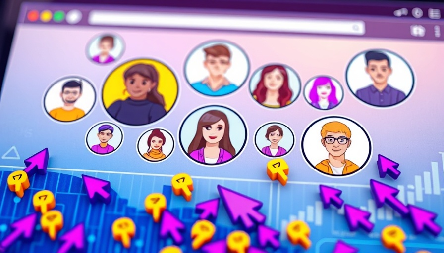 Retargeting Tactics concept showing diverse user profiles and click icons.