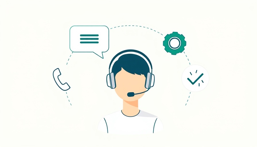 Illustration of Shopify customer support with icons.