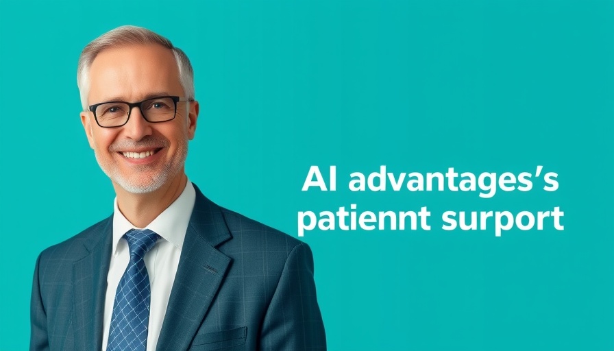 AI in addiction treatment, professional portrait with text overlay.